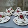 Vintage Royal Standard Red Velvet Pattern Teaset Image 3