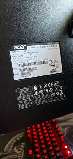 Acer Nitro 27" Led 200 hz curvy