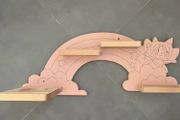 Rainbow Wooden Shelf for Toniebox and Tonies