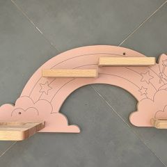 Rainbow Wooden Shelf for Toniebox and Tonies