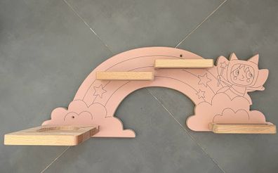 Rainbow Wooden Shelf for Toniebox and Tonies