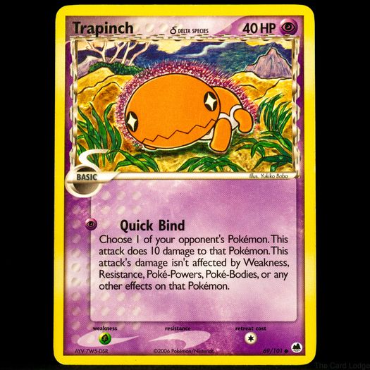 Trapinch Delta Species 69/101 Common EX Dragon Frontiers Pokemon Card