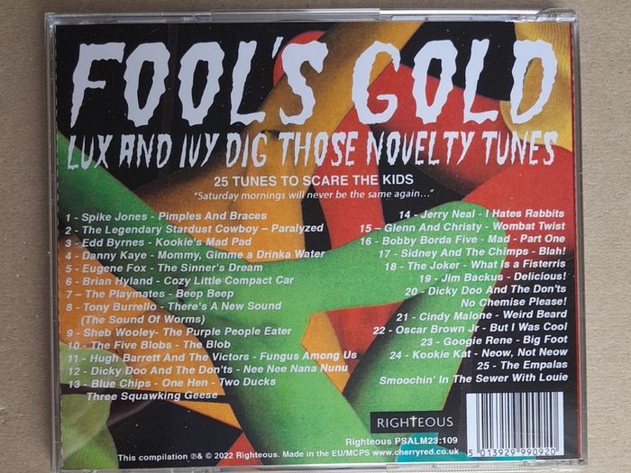 The Cramps inspiration novelty songs cd