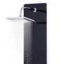 Shower Panel Unit Glass 25x44.6x130 cm Black Image 3