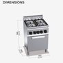Commercial cookers Bertos 4 ring gas stove & oven Image 3