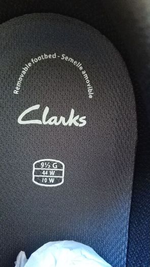 Clarks black leather 9.5G / 44 New!