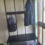 Metal Hall Coat Rack with Shoe Bench Image 4