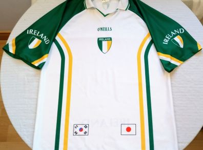 Rare Republic Of Ireland Soccer / GAA Crossover 2002 Japan/Korea World Cup Memorabilia O'Neills Jersey Size L Adults