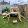 Kids outdoor play climb frame with slide and swing Image 3