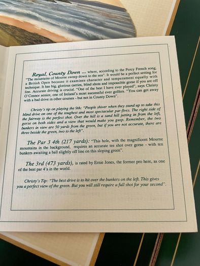 Six Vintage Irish Golfing Greats by Pimpernel Place Mats with Tips from Christy O Connor Senior