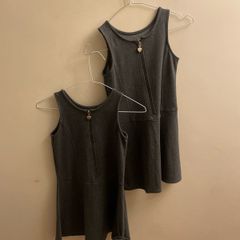 Grey pinafores (age 7-8)