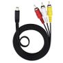 Mini USB To 3 RCA AV Audio Video Cable for Canon PowerShot SX40 HS Image 3