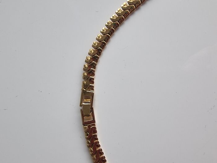 Pave Gold Costume Necklace, 18 inches
