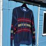 Vintage Patterned Knit Grandpa Jumper Made In Ireland Image 3