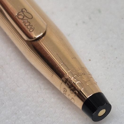 Vintage Cross 1/20 14KT Rolled Gold Ballpoint Pen, Made in Ireland, Boxed