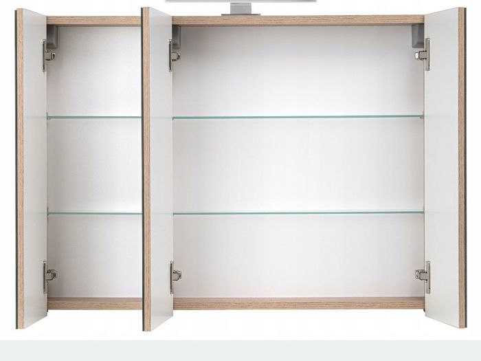 Wall mounted bathroom cabinet with mirror and Led lighting