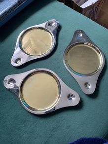 Vintage Egan Cork silver plated trays