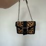 Topshop black leopard skin shoulder bag Image 6