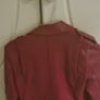 Oasis Red Faux Leather Biker Jacket - Size XS (Minor Collar Flaw) Image 2