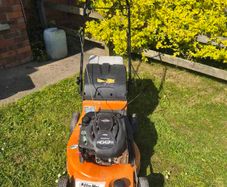 Self drive petrol lawnmower start, easy runs, perfect aluminian body so will never rot or rust