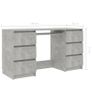 Writing Desk Concrete Grey 140x50x77 cm Chipboard Image 5