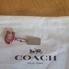 Coach Bag Charms/Tags / Silver & Red Metal/NEW
