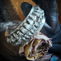 1 Made to Order Denture Dentistry Meets Fashion Teeth Smile Soldered Gnashers Wearable Art Silver Bracelet Oddity Bangle Cuff Bite Weird