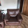 leather brown sofa set Image 3