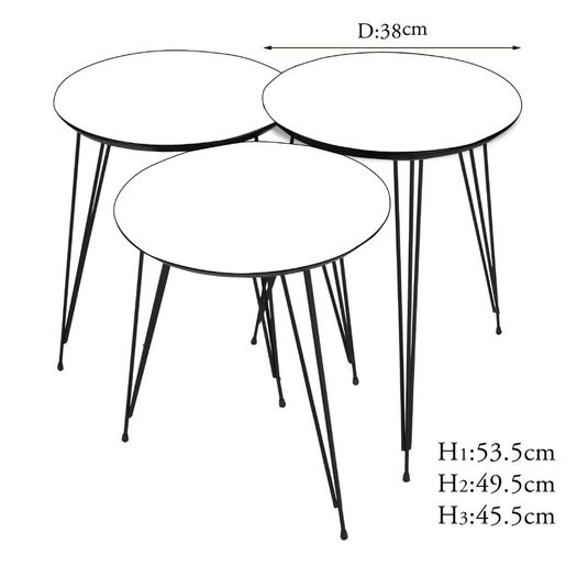 Simard 3 Piece Nest of Tables