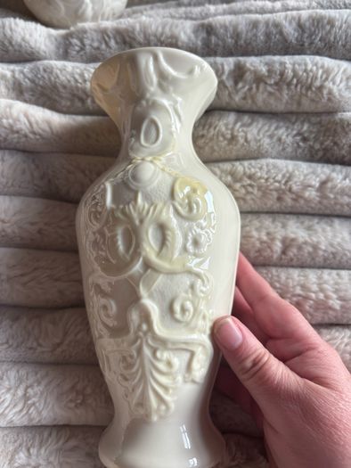 Vintage Lenox Ivory Porcelain Embossed Vase (8.25")