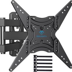 TV Wall Bracket Swivel Tilt Extend, Universal TV Bracket Wall Mount for 26-60 Inch Flat/Curved TVs, Adjustable TV Bracket Holds up to 32KG Max.VESA 400x400mm
