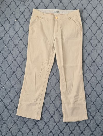 Cream and White Stripped Straight Leg Jeans from Per Una size 12