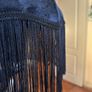 Lampshade NAVY Fringed Velvet Lamp Shade Image 4