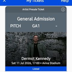 Dermot Kennedy Standing Tickets