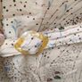 Vintage dress 1940s style beige with brown blue floral print size 12 14 Postage included Image 7