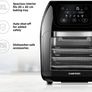 Multifunctional Digital Air Fryer+ Rotisserie, Dehydrator, Convection Oven, 17 Touch-screen Presets, Fry, Roast, Dehydrate & Bake, Auto Shutoff, Accessories Included, XL 10L Family Size, Black (FREE POSTAGE) Image 4