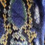 PRETTY LITTLE THINGS royal blue velvet python print dress Sz 10 Image 6