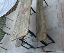 Beer table and 2 benches - foldable