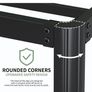 High Super King Bed Frame 6ft with Rounded Corner Legs, Heavy Duty Metal Super King Size Bed 180x200cm, Super King Size Bed 46 cm High, Noise Free, Easy Assembly Image 4
