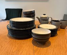 Denby 28 piece Set - Jet Range - stripes & grey mix