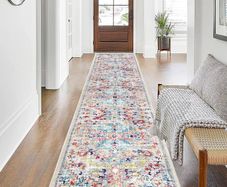 Hallway Runner Rug Non Slip 65x210cm Carpet Runners for Hallways Long Hall Rug Washable Distressed Kitchen Runner Mat Low Pile Floor Runners for Hallway, Entryway, Bedroom, Laundry Room