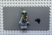 lego Star Wars sw0977 cloud city Boba Fett minifigure- Pauldron, Helmet, Jet Pack, Printed Arms and Legs, Clone Head