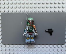 lego Star Wars sw0977 cloud city Boba Fett minifigure- Pauldron, Helmet, Jet Pack, Printed Arms and Legs, Clone Head