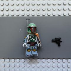 lego Star Wars sw0977 cloud city Boba Fett minifigure- Pauldron, Helmet, Jet Pack, Printed Arms and Legs, Clone Head