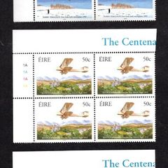 2003 Ireland Centenary of Powered Flight Commemorative Stamps Plate Block 1A1A1A1A Mint Never Hinged (MNH)