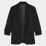 Ladies M&S Black Ruched Blazer: Size 10 Image 4