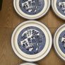 Vintage Arklow Pottery Willow Pattern 6 Dinner Plates as New Image 6