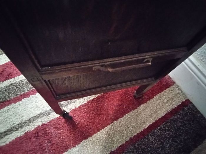 Antique oak sewing cabinet 1920s