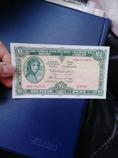 1969 Ireland One Pound Banknote