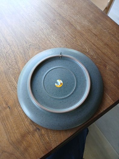 Vintage KMK Kupfermuhle Ceramic Wall Plate - Mid-Century West German Art Pottery - Bird & Tree Folk Art Decor